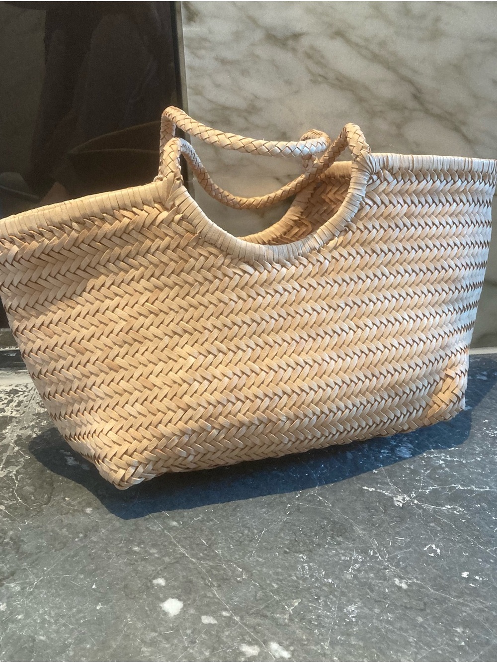 DRAGON DIFFUSION large Nantucket woven-leather tote bag - Picture 4 of 9